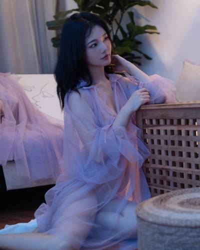 桃良阿宅 紫纱裙【25P-205MB】图片作品分享