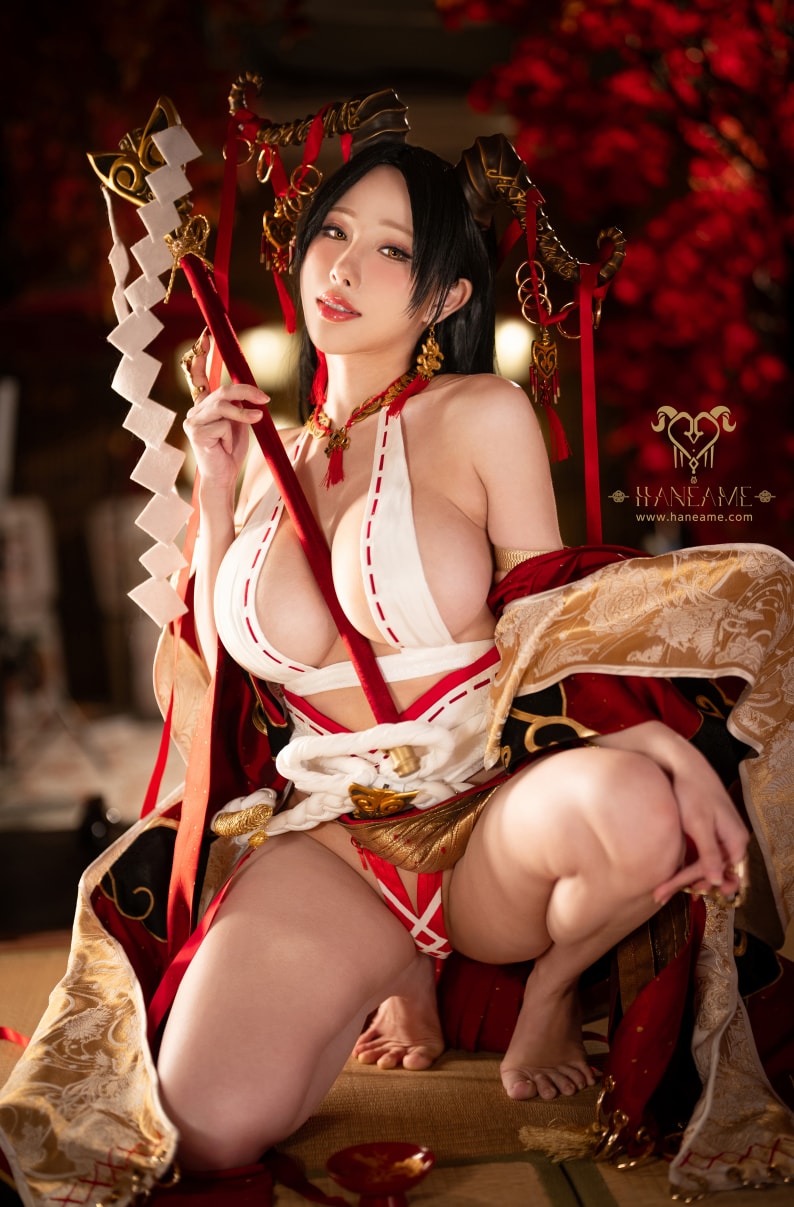 雨波HaneAme – Lustful Goat Miko 邪羊巫女写真书美丽的图片分享