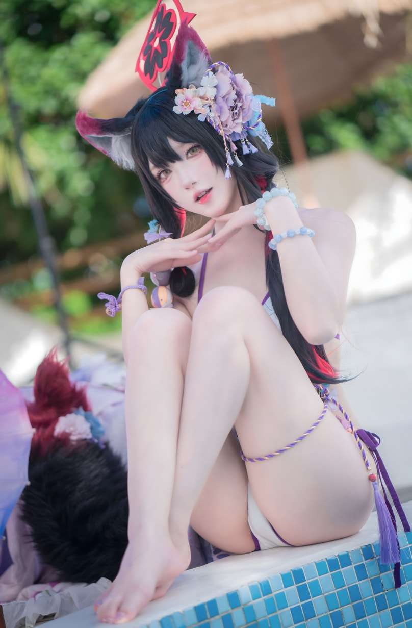 阿包也是兔娘 蔚蓝档案 狐坂若藻 水着新版作品