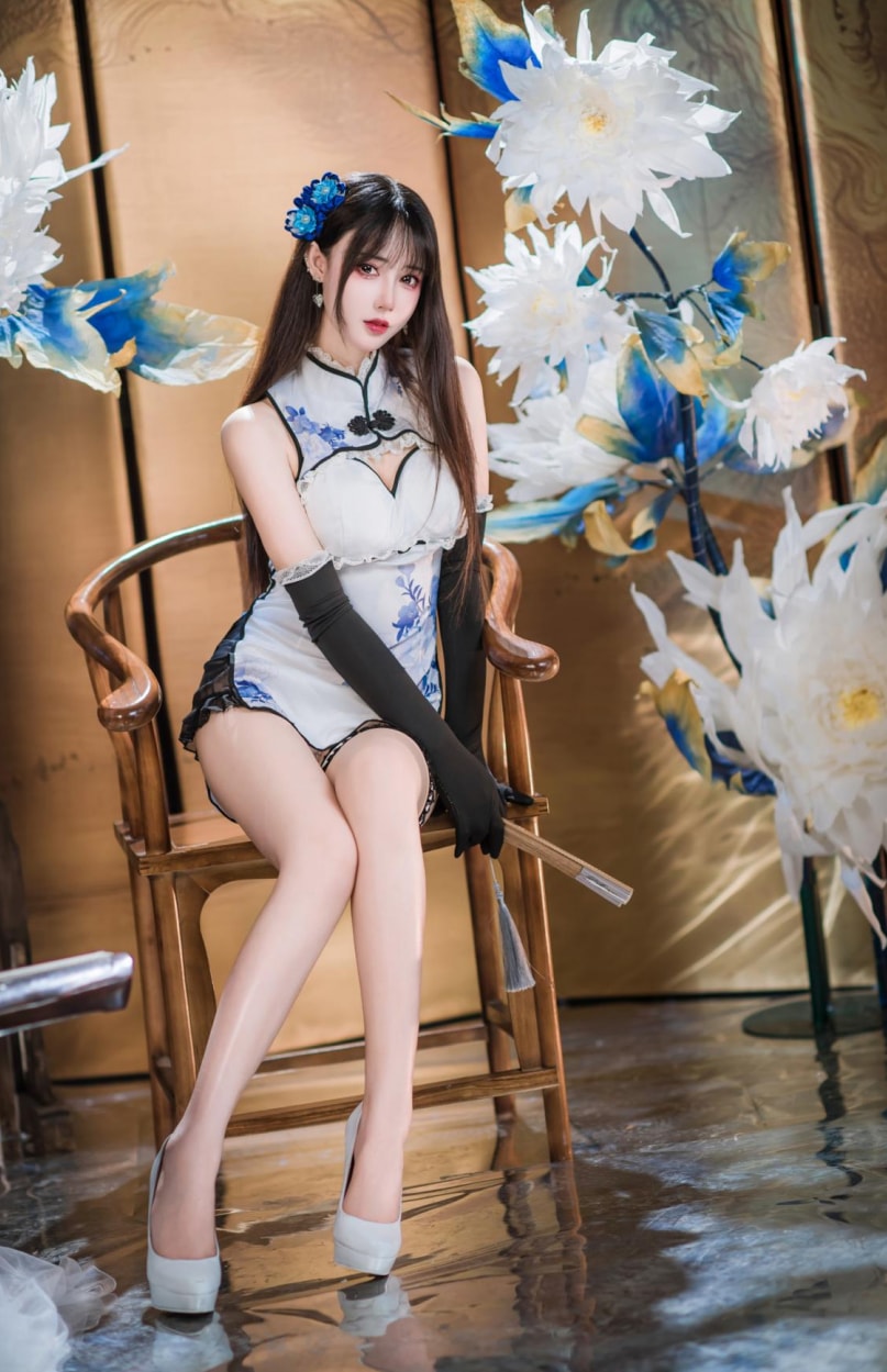 羽生三未 – 艳娘幻梦谭 瓶儿 青花瓷旗袍未删减图片作品