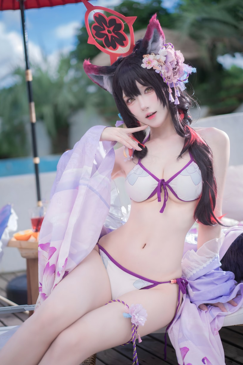 阿包也是兔娘 蔚蓝档案 狐坂若藻 水着新版作品
