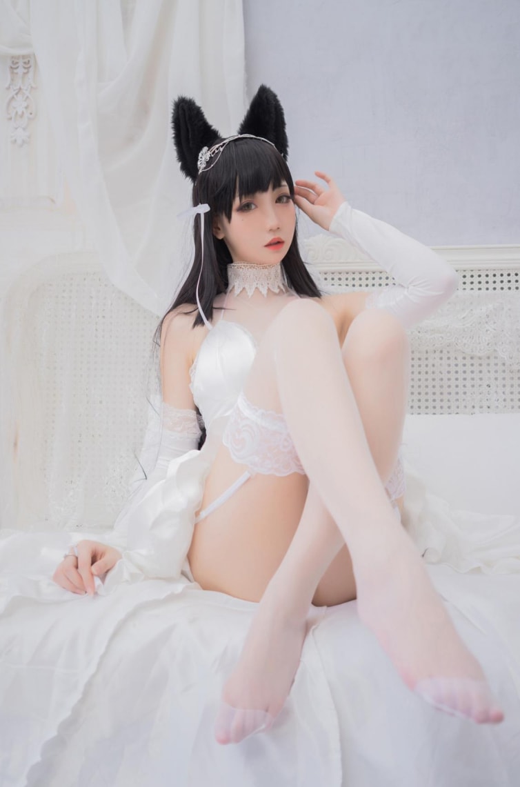 焖焖碳 爱宕花嫁cos图片欣赏 焖焖碳 爱宕花嫁cos图片欣赏