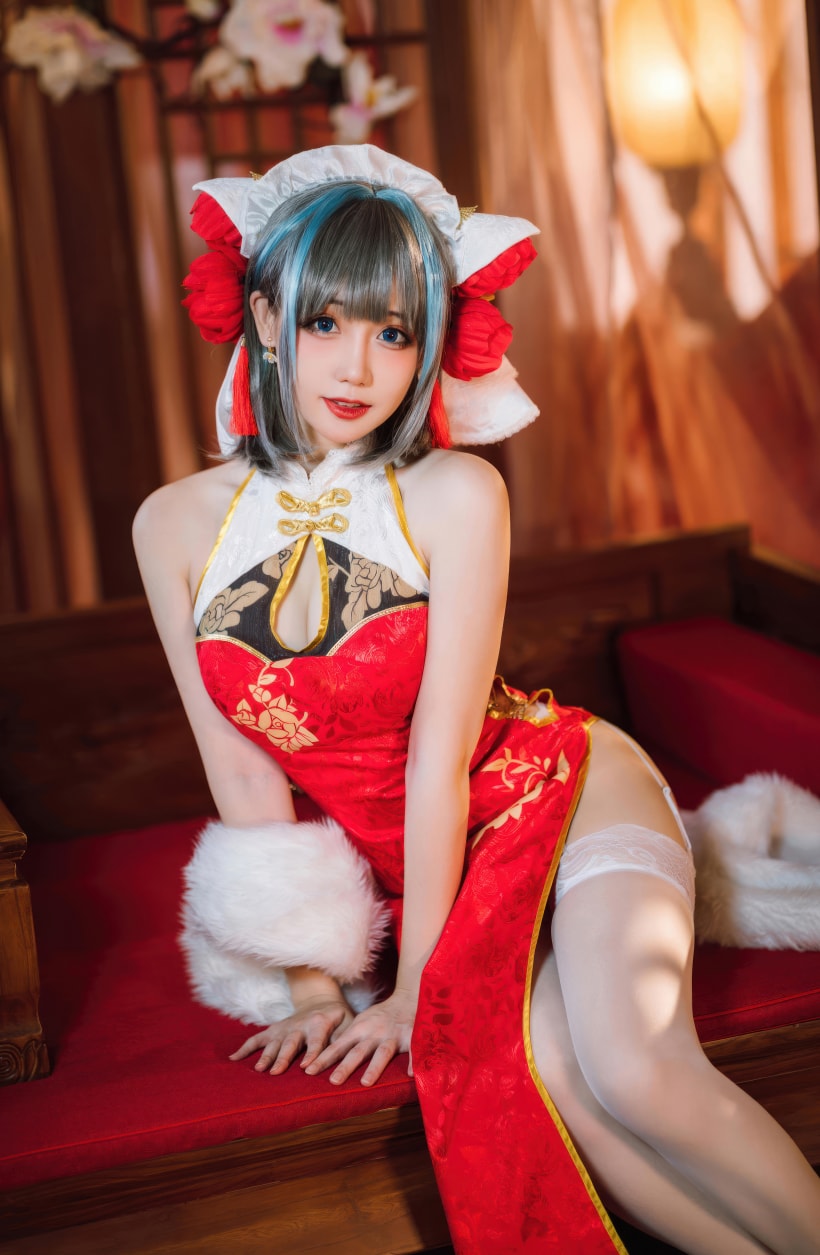 焖焖碳 碧蓝航线-柴郡新春旗袍微博照片 焖焖碳 碧蓝航线-柴郡新春旗袍微博照片