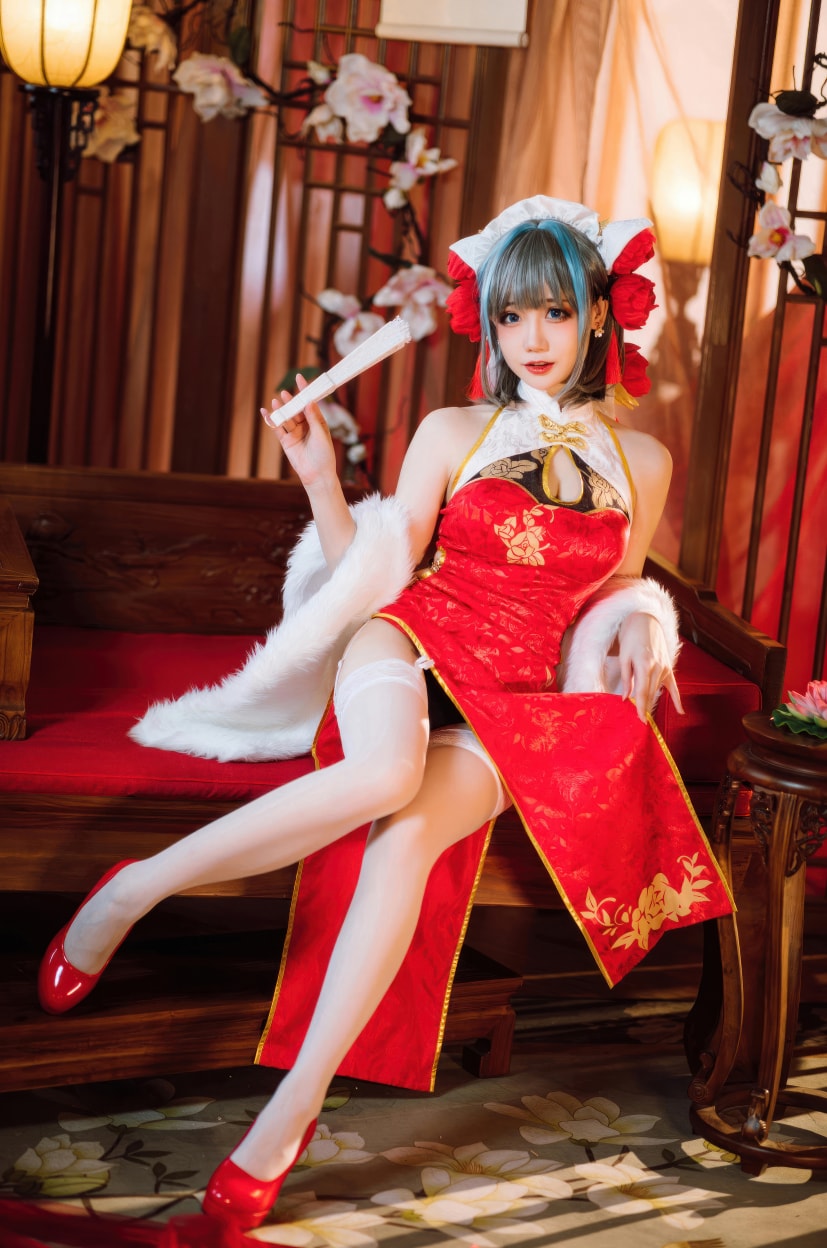 焖焖碳 碧蓝航线-柴郡新春旗袍微博照片 焖焖碳 碧蓝航线-柴郡新春旗袍微博照片