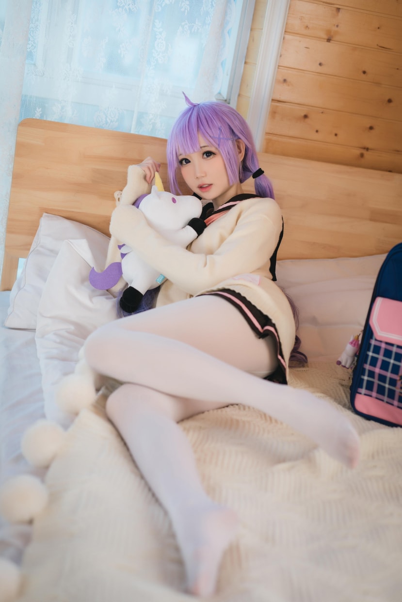 焖焖碳 独角兽JK制服cos照片