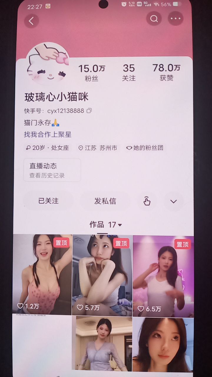 【快手主播】 玻璃心小猫咪 直播跳舞录屏 无水印 (26V970M)-适合珍藏 【快手主播】 玻璃心小猫咪 直播跳舞录屏 无水印 (26V970M)-适合珍藏