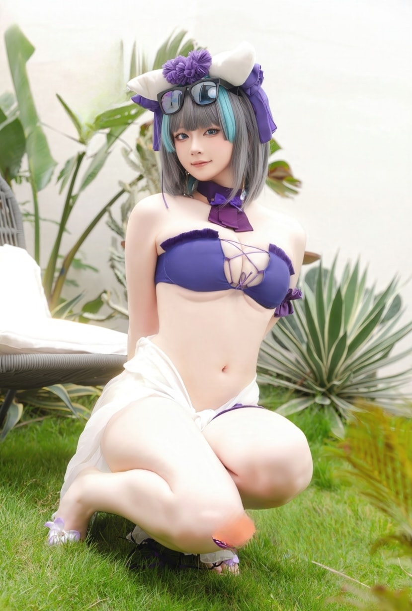 屿鱼 柴郡泳装(碧蓝航线)图片作品欣赏 屿鱼 柴郡泳装(碧蓝航线)图片作品欣赏