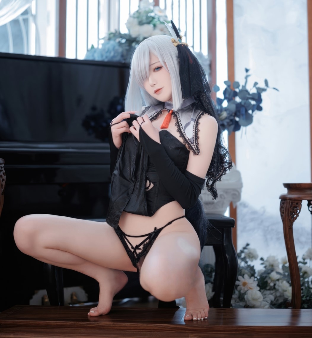 封疆疆v 原神 申鹤同人黑婚纱整理分享