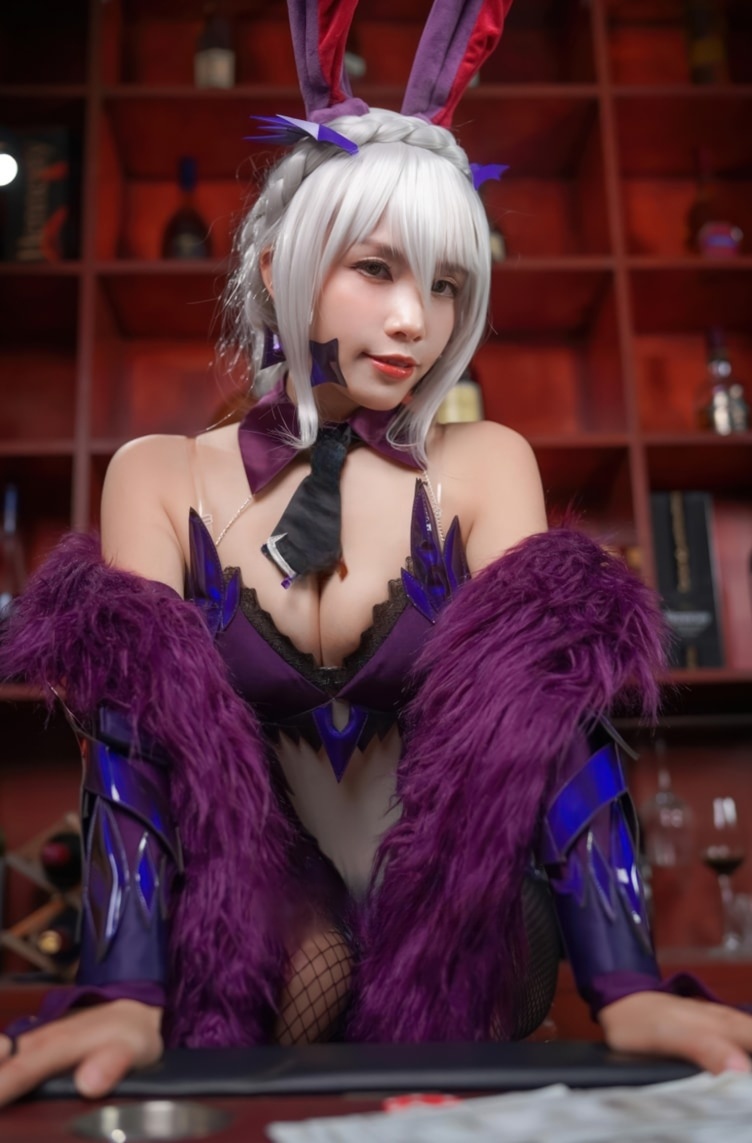 Neko薇薇 FGO 黑枪呆兔女郎cos图片欣赏