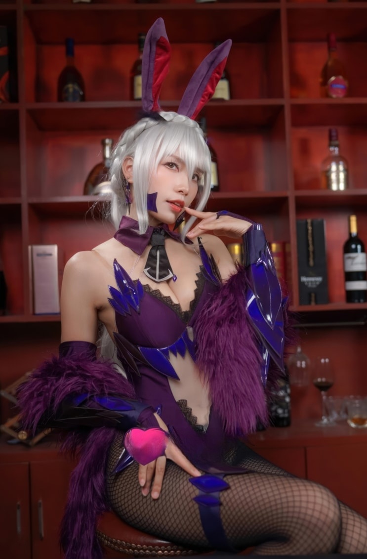 Neko薇薇 FGO 黑枪呆兔女郎cos图片欣赏